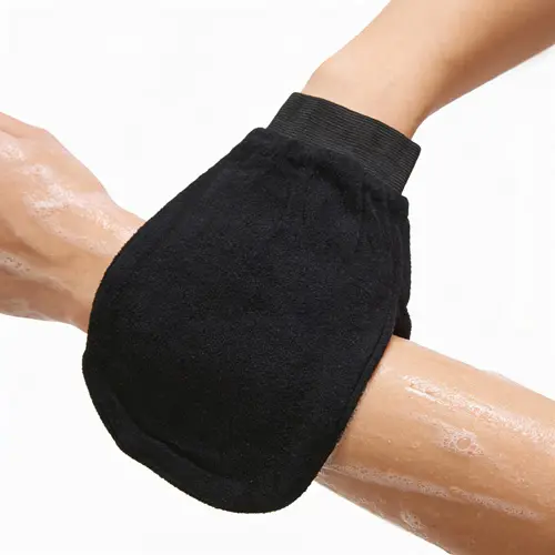 Gant de gommage Riviera Tan pour préparer la peau avant le spray tan