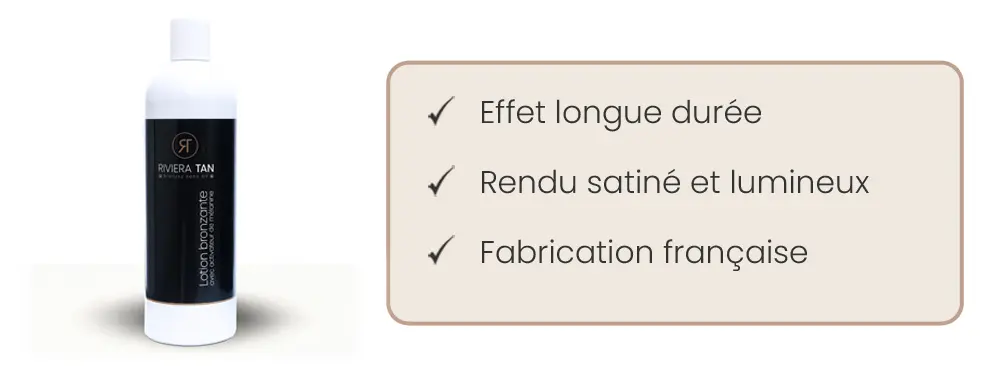 Lotion tanning professionnelle avec activateur de mélanine fabrication française