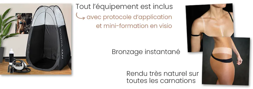 Kit complet spray tan professionnel Riviera Tan avec tente et turbine